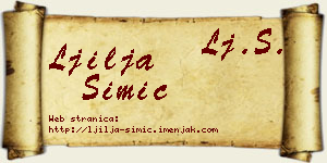 Ljilja Simić vizit kartica
